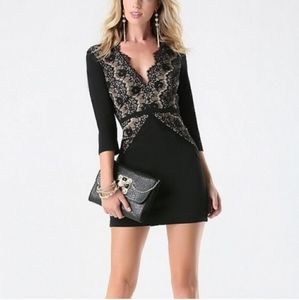👗 Bebe Bodycon Lace Mini Dress